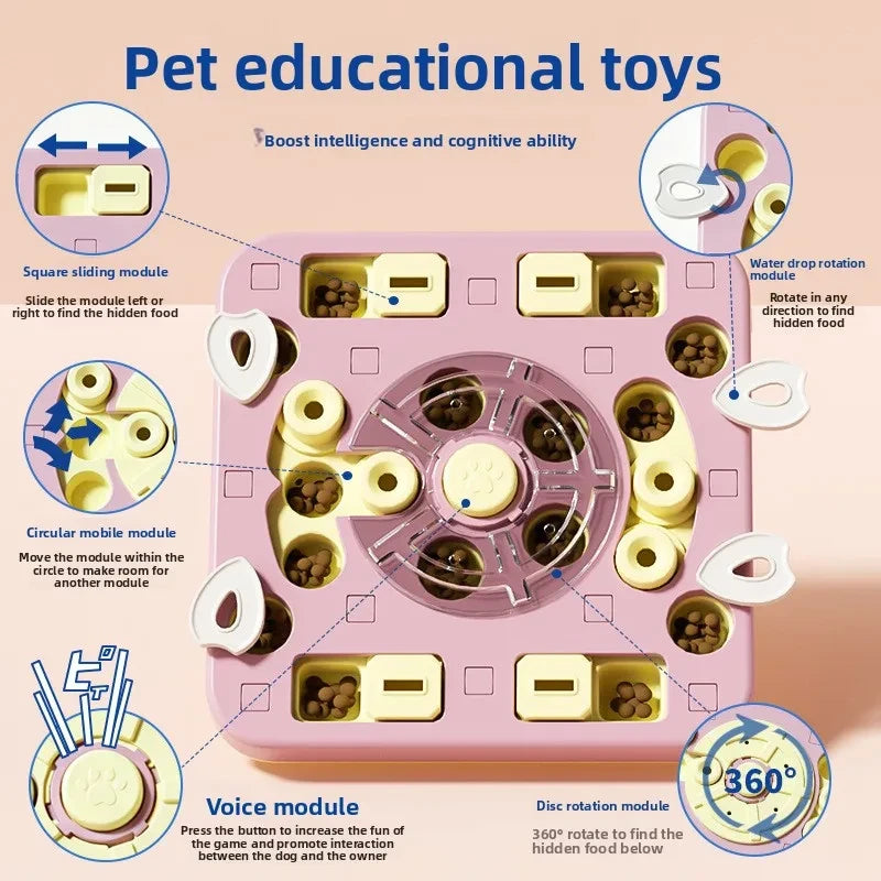 Sliding Pet Puzzle Slow Feeder