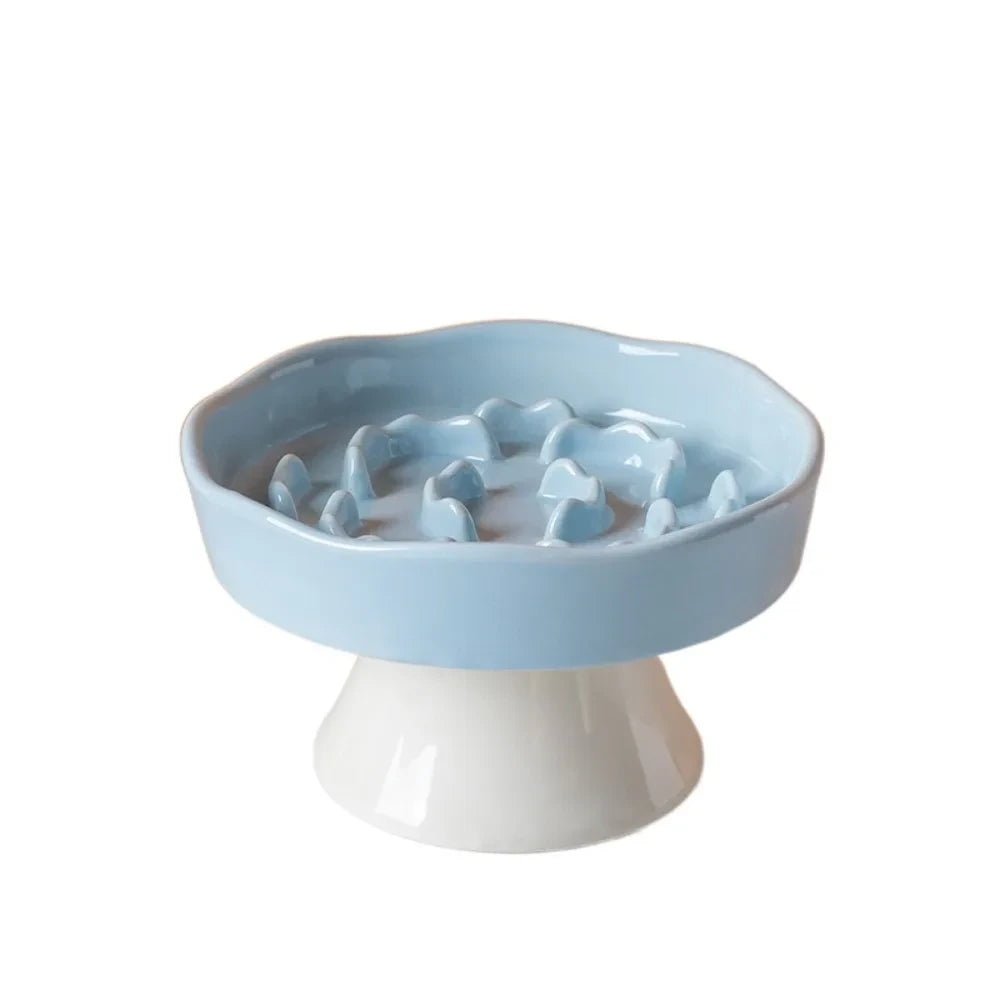 Ceramic Slow Feeder Cat Bowl