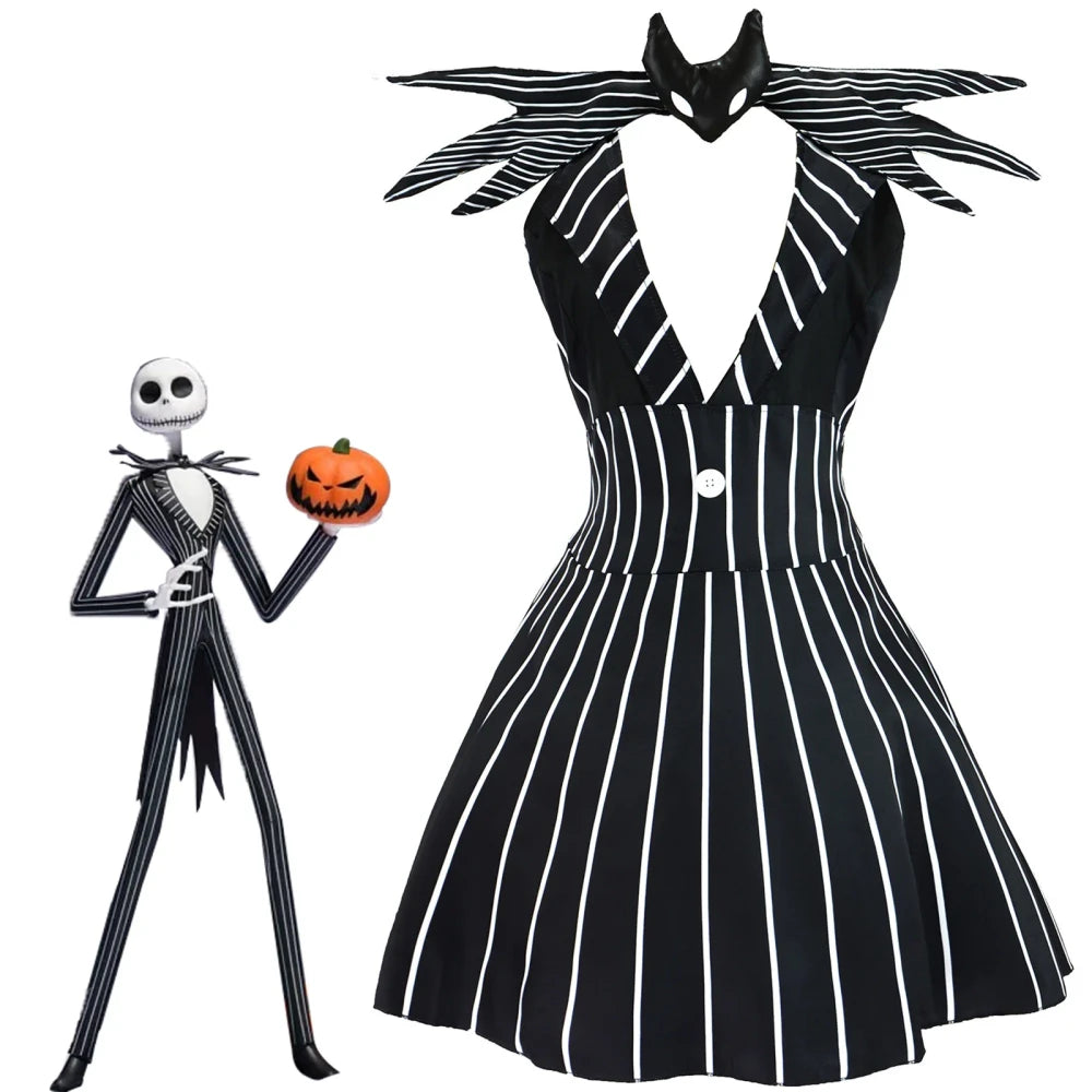 Striped Anime Cosplay Dress