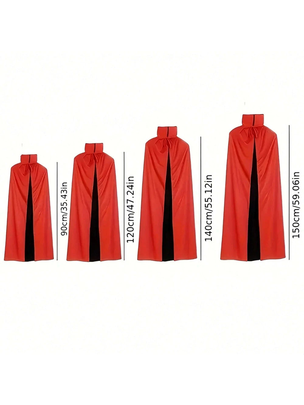 Reversible Stand-Collar Halloween Cape