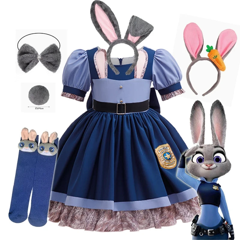 Girls Bunny Police Costume