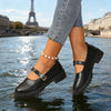 Retro British Platform Mary Jane Loafers