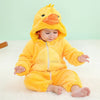 Flannel Animal Baby Romper