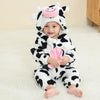 Flannel Animal Baby Romper