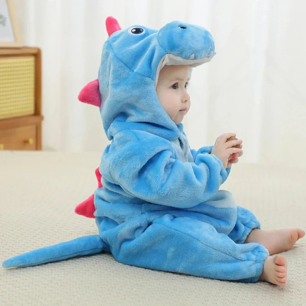 Flannel Animal Baby Jumpsuit