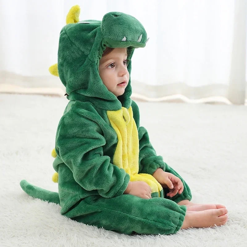 Flannel Animal Baby Jumpsuit