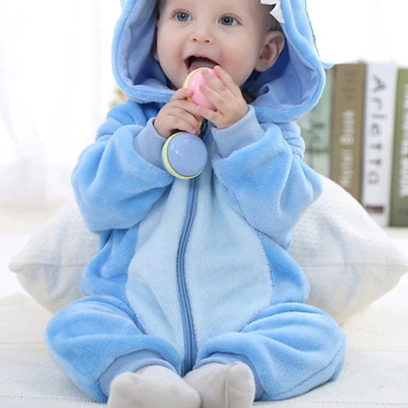 Flannel Animal Baby Jumpsuit