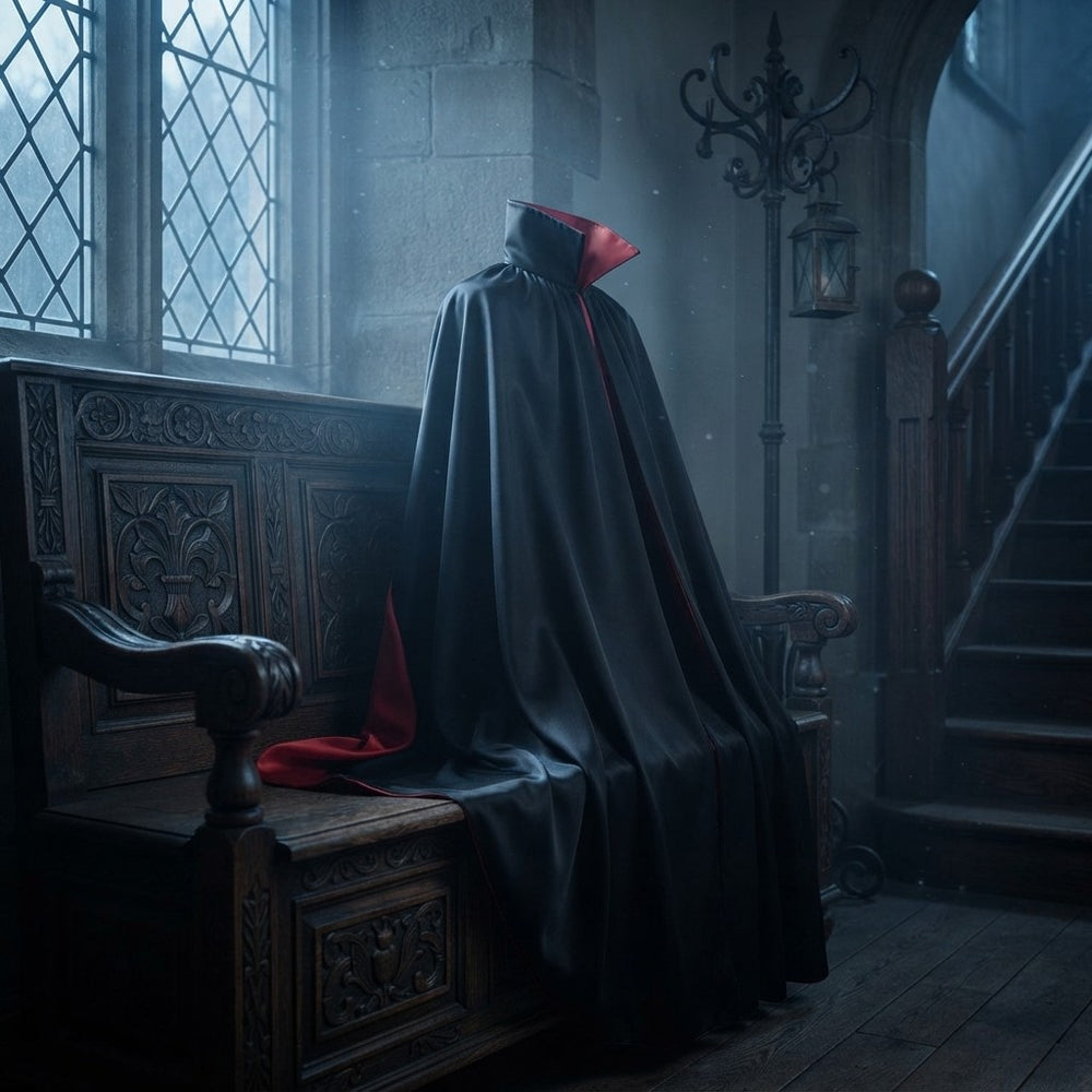 Reversible Stand-Collar Halloween Cape